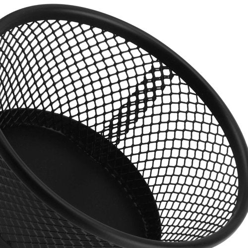 PINGEUI 20 Pack Paper Clip Holder, Metal Paperclip Holder Black Desk Paperclip Mesh Holder Binder Clip Dispenser, Round Paper Clip Holder Bulk Mesh Paper Clip Holder for Desk, Office Supplies