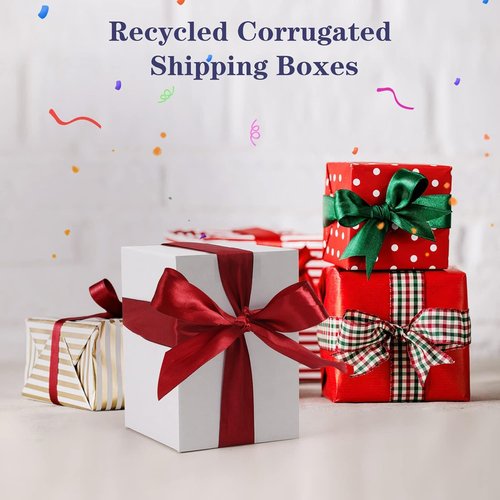 Shipping Boxes - White 40 Pack 7x5x5 Inch Corrugated Cardboard Boxes for Small Business Packaging