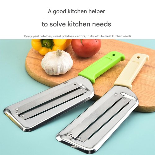 Stainless Steel Shredder Knife,Stainless Steel Dual Blade Julienne Cutter,Cabbage Shredder For Coleslaw,Multifunctional Vegetable Shredders For Sauerkraut,Coleslaw,Vegetables (Red)