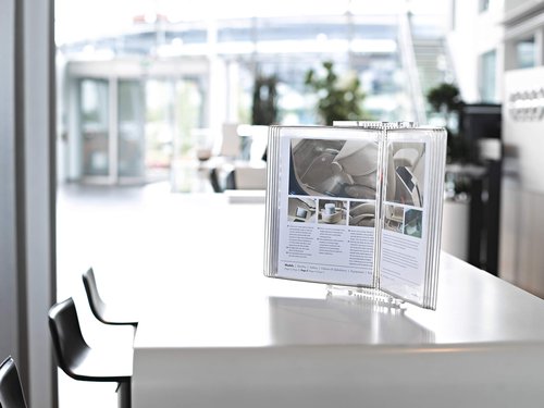 DJOIS by Tarifold Desktop Reference and Display System, Acrylic, 20 Double-Sided Pockets, 40-Sheet Capacity, Made in France, Clear (CD272)