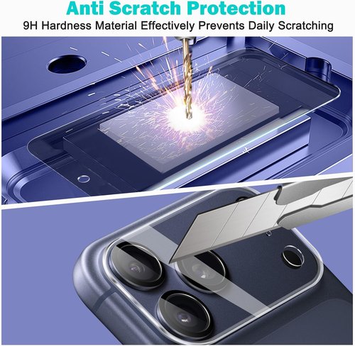 PEHAEL Privacy Screen Protector for iPhone 17 Pro Max - Full Coverage Anti-Spy Glass with Camera Lens Protector | 9H Hardness, Easy Installation, Bubble Free