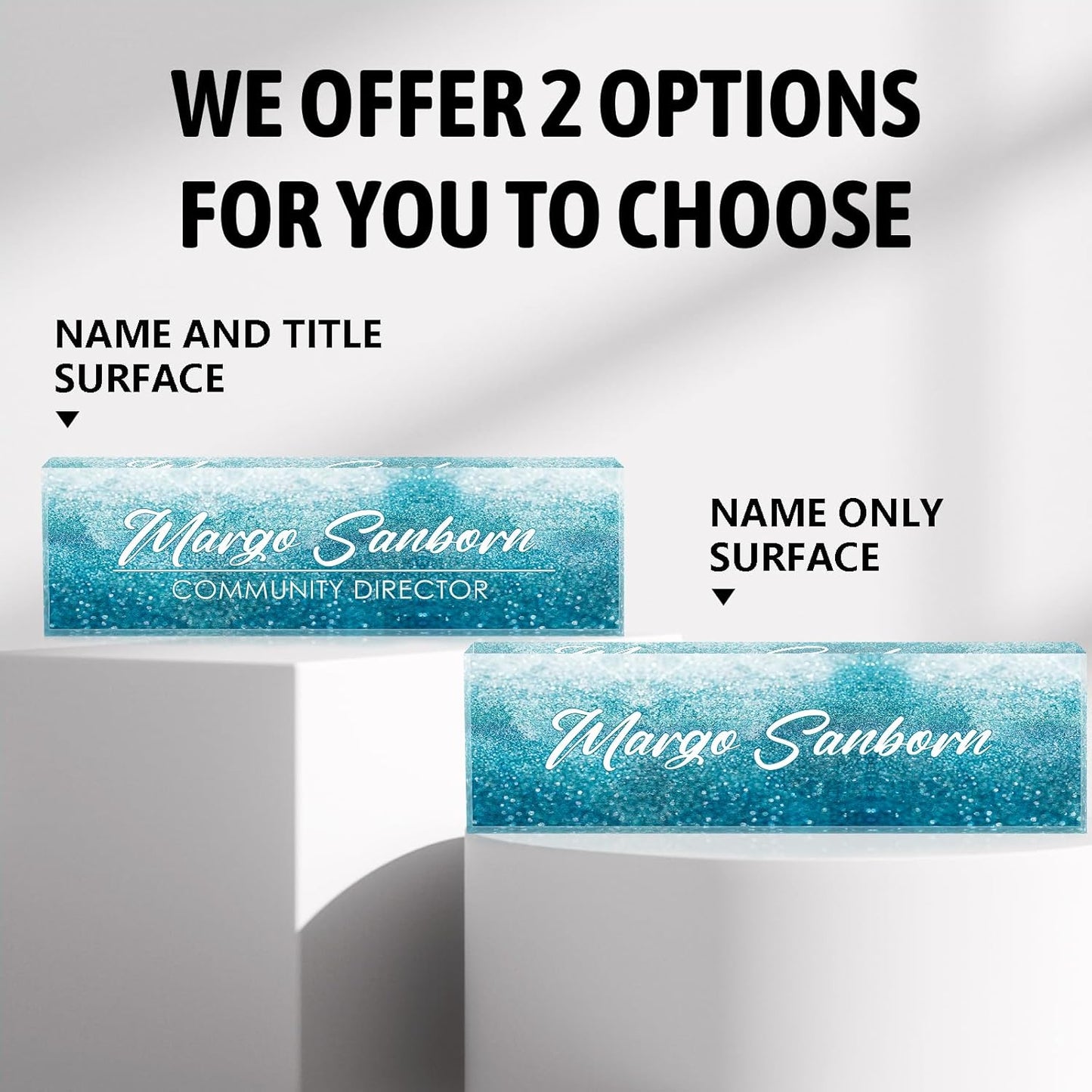 Skiennix Personalized Name Plate - Custom Office Desk Decor for Boss, Manager, Teacher & More