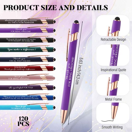 Kosiz 240 Pcs Employee Appreciation Gifts Bulk for Vet Tech Coworkers Bulk Inspirational Small Notebooks with Thank You Pens for Women Boss Medical Assistant Customer Service Staff Office Supplies
