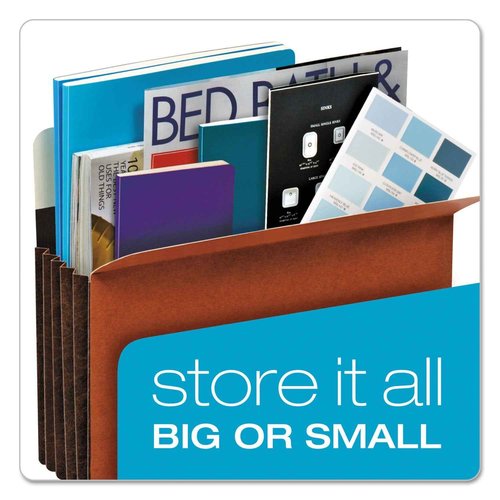 Tops Globe-Weis/Pendaflex Accordion File Pockets, 3.5 Inch Expansion, Legal Size, 25 Pockets Per Box, Brown (C1526EHD)