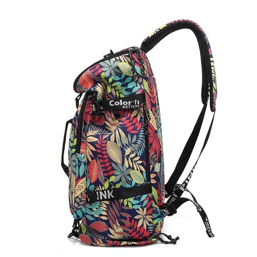 Kalesi Floral Gym Duffle Bag Backpack 4 ways for Women Waterproof with Shoes Compartment for travel Sport Hiking laptop Lightweight