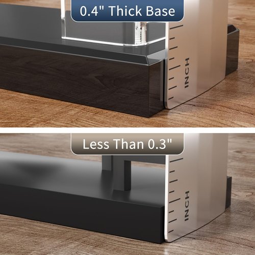 NIUBEE Acrylic Business Card Holder: Clear Plastic Business Cards Display Stand for Desk - Gift Card Organizer for Office 4 Pieces