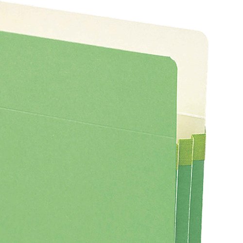 Smead File Pocket, Straight-Cut Tab, 1-3/4" Expansion, Letter Size, Green, 25 per Box (73216)