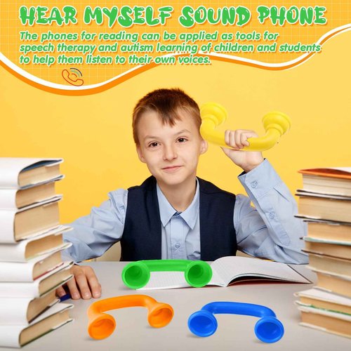 Shappy Bulk Reading Phones for Classroom Auditory Feedback Phone Manipulatives for Preschool Children Accelerates Reading Fluency and Pronunciation Toy Tool Supplies(72 Pcs)