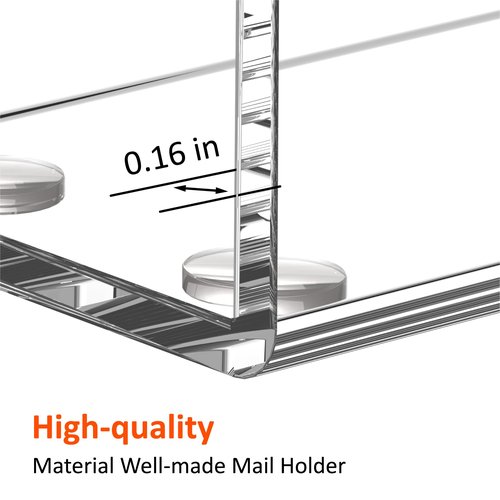FUCDTEFC Mail Organizer Countertop, 3 Section Clear Acrylic Small File Holders Letter Organizer for Desk, Modern Filing Accessories for Document, Office, Home, School