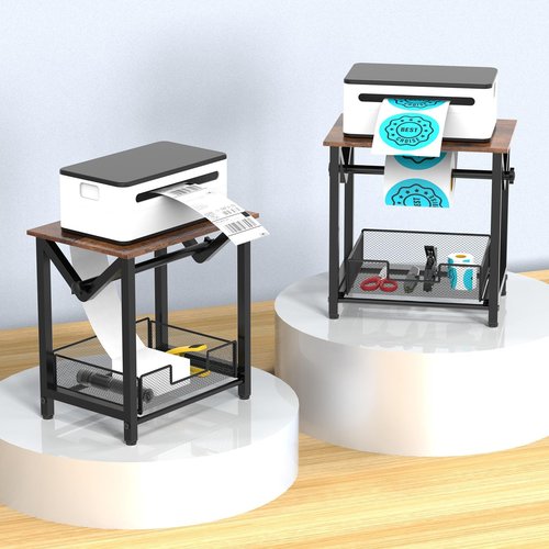 Semohop Label Holder for Rolls and Fan-Fold Labels, Thermal Sticker Holder for Desktop Thermal Printer, Shipping Label Stand Desktop Label Printer Accessory Supplies for Home, Office, Small Business