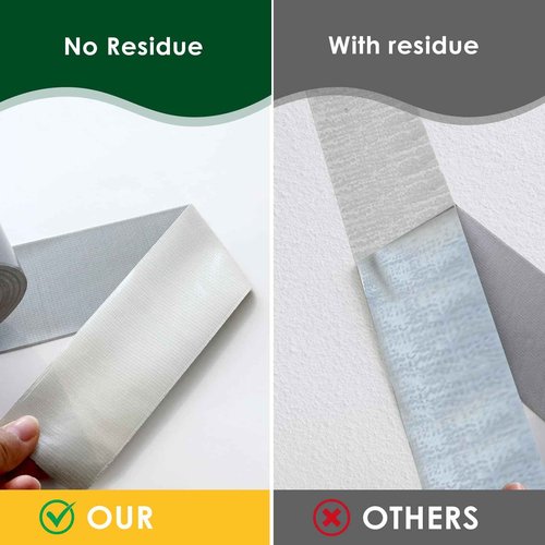 10 Pack Duct Tape Heavy Duty Waterproof, Sliver Duct Tape Bulk 1.88 Inch X 90 Ft, Strong Adhesive for Indoor Outdoor Tear By Hand