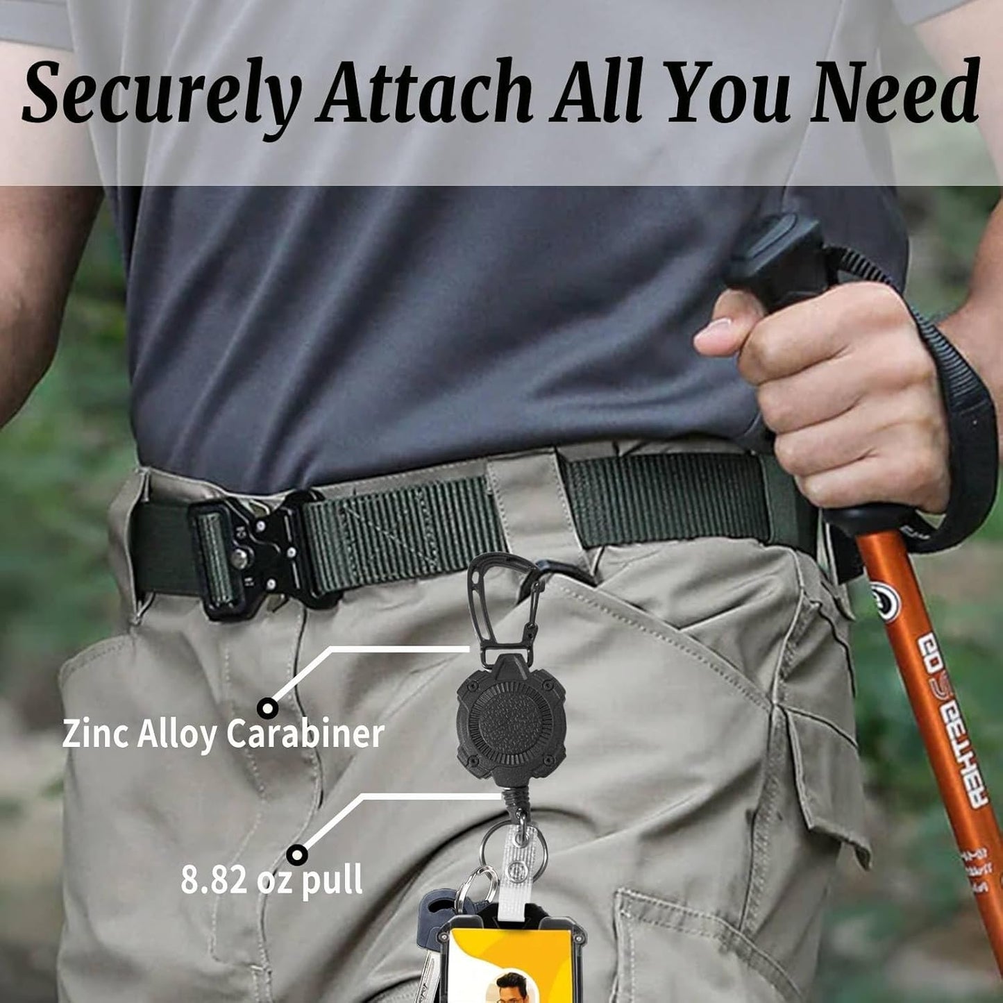 Skiennix Retractable Keychain - Heavy Duty Badge Reel with Clip for ID Cards | Durable Design
