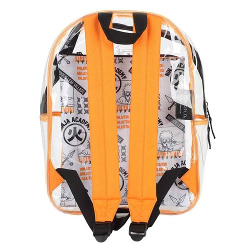 Bioworld Naruto Shippuden 17 Clear Plastic Backpack with Removable Laptop Pocket