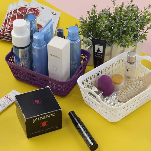 Sosody Plastic Mini Storage Baskets for Drawer, 12 Packs