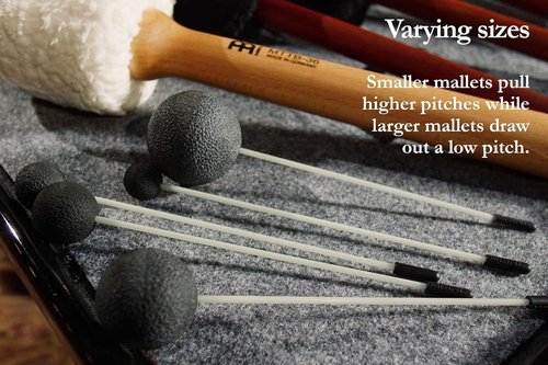 Gong Resonant Mallet, Produces Whale Singing, Atmospheric Sound Effects with Rubber Ball Head — For Meditation, Sound Baths or Yoga, 2-YEAR WARRANTY