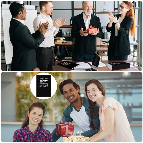 Harloon 20 Pcs Funny Christmas Office Notebook Bulk Things I Want to Say Lined Paper Notebook Sarcastic Gag Gifts Funny Office Gift for Employee Coworker Team Leader Manager