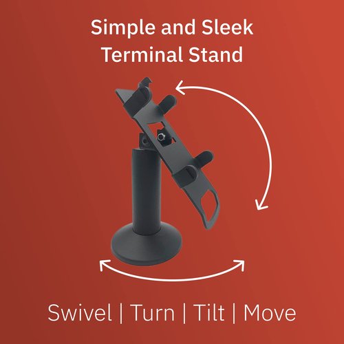 Discount Credit Card Supply DCCStands Ingenico Move/3500/5000 7" Swivel and Tilt Terminal Stand, Screw-in and Adhesive, Black