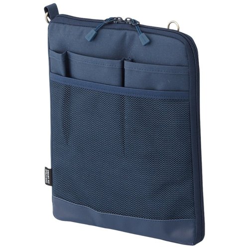 LIHIT LAB Laptop Sleeve, Water & Stain Repellent, Vertical for Backpack, 7.9" x 10.2", Navy (A7682-11)
