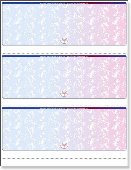 NextDayLabels - Blank Check Stock for Laser & Inkjet Printers - 8.5" x 11", 500 Sheets, Red-Blue Prismatic