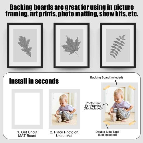 Frienda 100 Pack Foam Boards 1/8 Inch Thickness Foam Poster Boards Core Backing Board for Projects Presentation Board for School Crafts Office Art Projects(11x14x0.125 Inches,White)