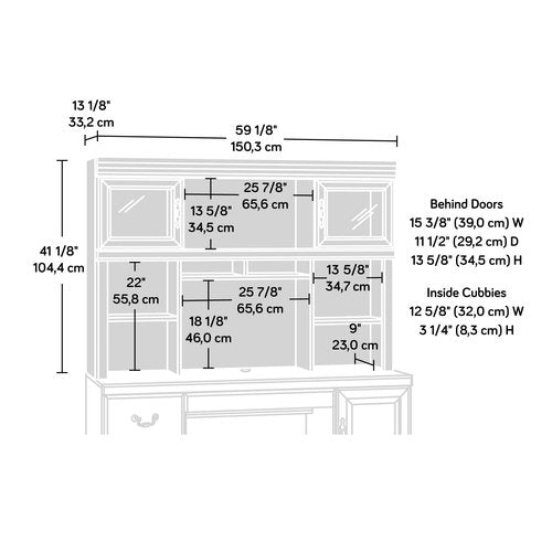 Sauder Heritage Hill Hutch For 404944, Classic Cherry finish
