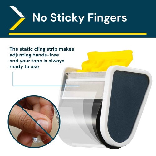 Excell EC-206 Safeguard Packing Tape Dispenser (2" Wide): Retractable Blade Cover for Safety, Push Flap for Smooth Cutting, and one-Hand use. Ideal for Shipping and Carton Sealing.(2Pack)