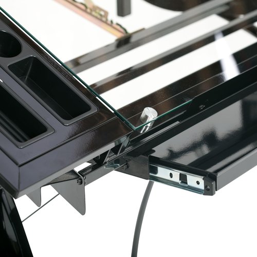 Studio Designs Futura Tower in Black with Clear Glass