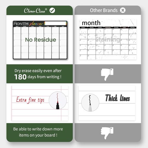 Magnetic Monthly Calendar Set by [Brand Name] - 17"x12" & 8.5"x12" Weekly Planner with 6 Markers | Perfect for Fridge Organization