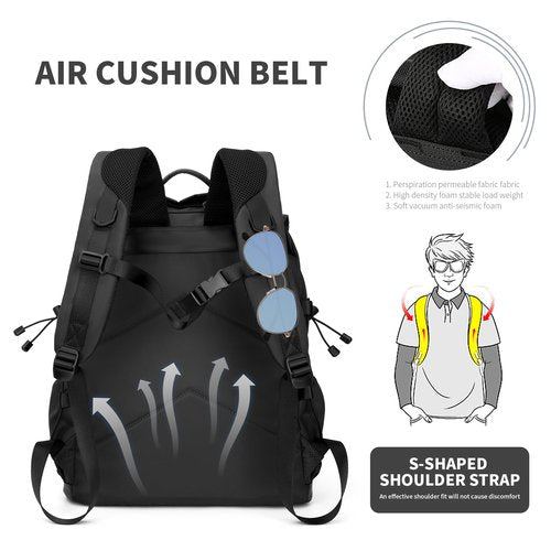 BJIAX Vintage Laptop Backpack for Men & Women, 30L Functional Stylish Backpack with Stretchy Side Pocket Design, Water Resistant College Work Commuter Travel Backpack Fits 15.6 Inch Tablet, Notebook