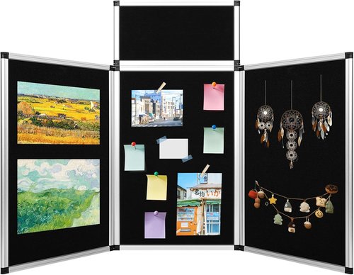 Jxgzyy Trifold Presentation Board - 3+1 Panel Art Display with Storage Bag | Tabletop Folding Design
