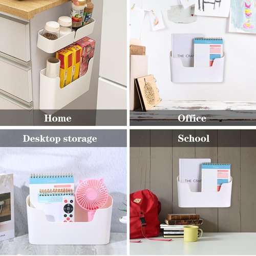 wutfuooo 3 Pack Wall Mount Folder Holder File Organizer No Drilling File Holder Hanging File Mail Organizer Door Office Mail Supplies Storage Magazine Envelope Planner Wall Single Pocket Off