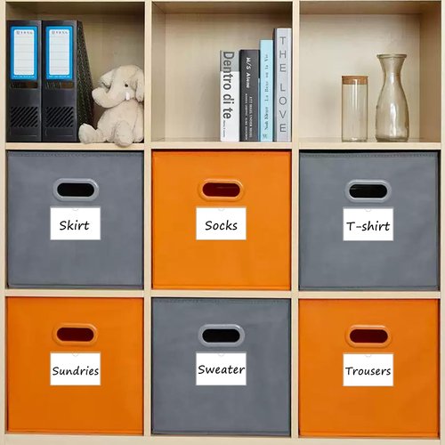 Ohuimrt 52 Pack Clear Adhesive 3" x 5" Index Card Pockets with Top Open, Plastic Card Sleeves Index Card Holder for Organizing Storage Bins, Library Cards, Notes, Drawer