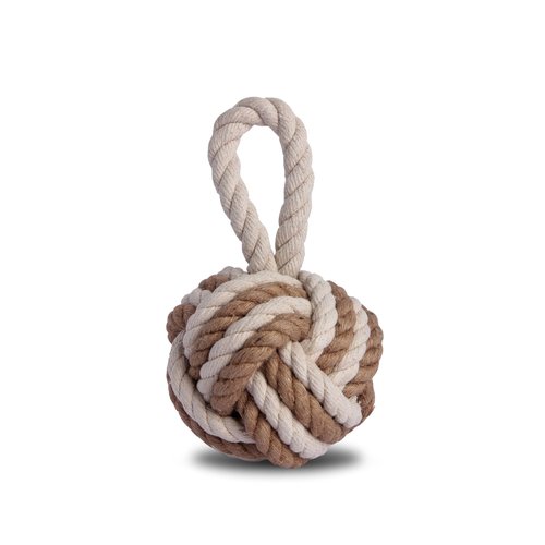 MesuBari Nautical Door Stop 6 inch Sailor's Knot Rope Doorstop with Handle, Heavy Weighted (4lbs) Cotton & Jute Rope, Twisted Design for Bedroom, Living Room, Window Wedge, Bookend