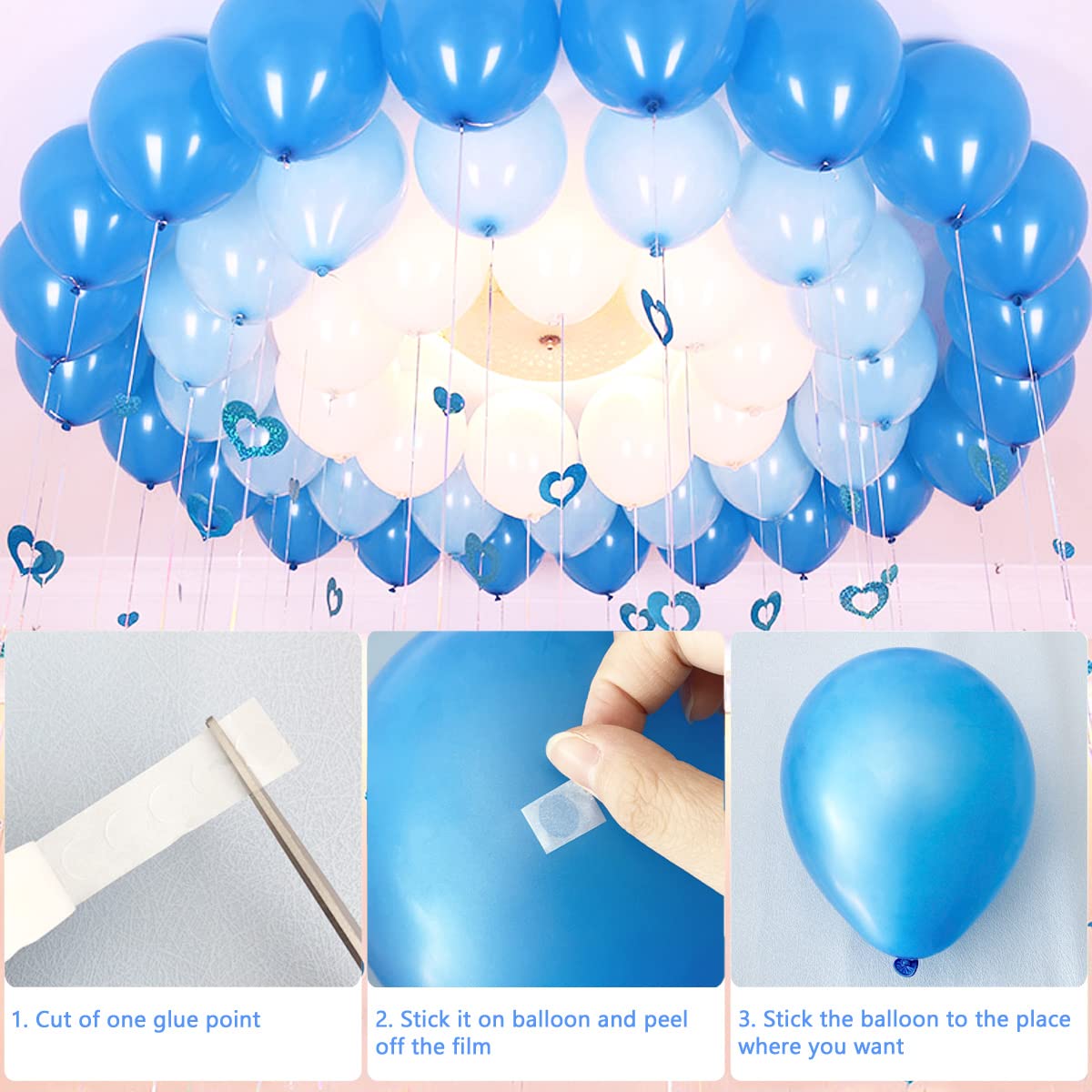 Transparent Balloon Glue Points by Skiennix - 1500 PCS Double-Sided Adhesive Dots for Craft Decoration