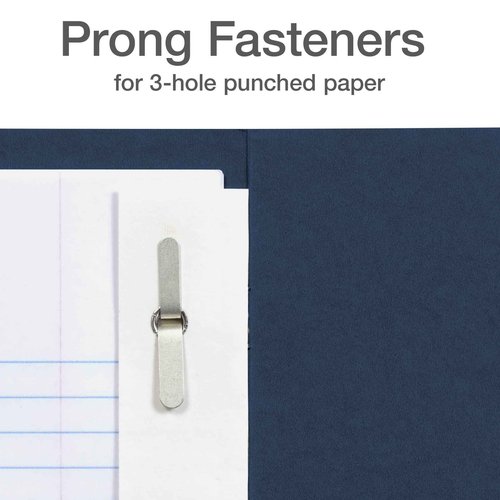 Oxford 2 Pocket Folders with Prongs, Mega Box of 125, Textured Paper Folders, Blue, Letter Size, Essentials for School & Teacher Supplies Lists (57719)