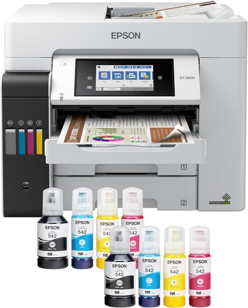 Epson EcoTank Pro ET-5800 - Wireless Color All-in-One Supertank Printer | Scanner, Copier, Fax - White