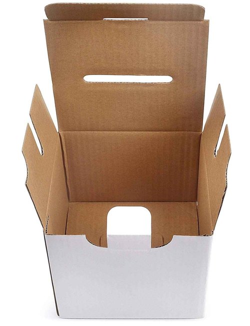 White Card Box XL raffle ticket box Corrugated Ballot and suggestion box with wide slot Donation Box & Removable Header for fundraising events 10.5H x 10.5W x 10D, Display area 11" x 10.5"(10 pack)
