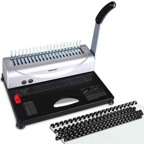 MAKEASY Comb Binding Machine with 200 PCS 3/8'' Binding Combs