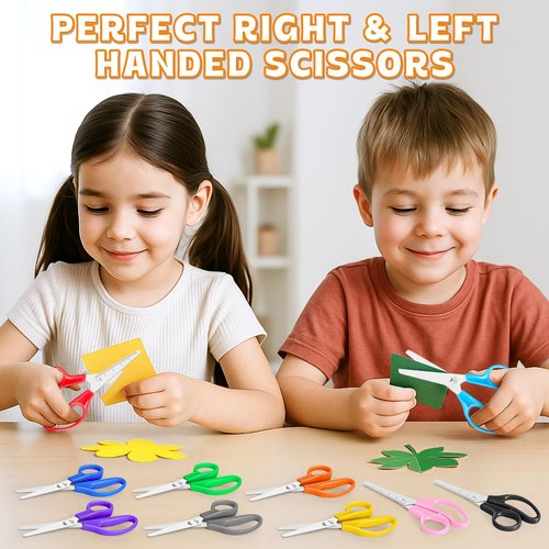 100Pack Kids Scissors Bulk, 5 Inch Scissor for School Student Teacher, Scissors Bulk Classroom Safety Scissor for Kindergarten Preschool Classroom Office Home Craft Cutting Paper