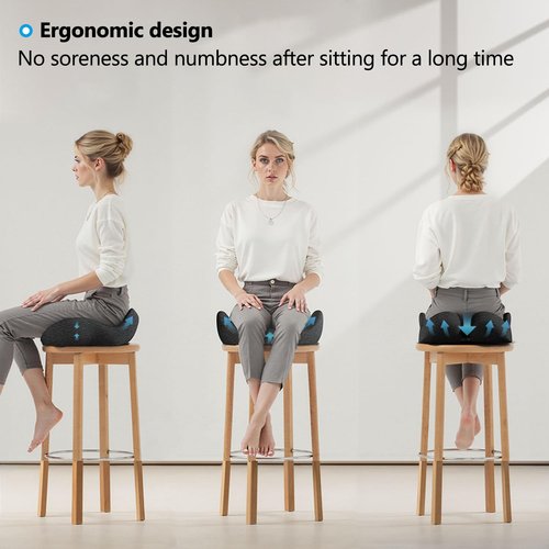 TOOPONE Large Seat Cushion for Office Chairs,Tailbone Pain Relief Butt, & Coccyx, Hip, Pressure & Sciatica Relief,Office Chair Cushion & Car Seat