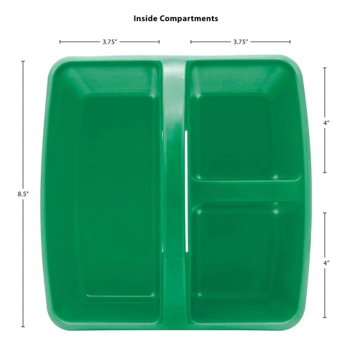 Teacher Created Resources Green Portable Plastic Storage Caddy 6-Pack for Classrooms, Kids Room, and Office Organization, 3 Compartment