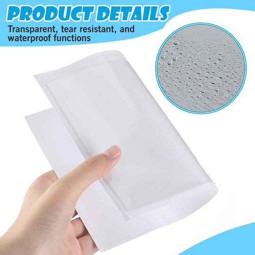 Epakh 100 Pcs Self Adhesive Pockets - Bin Labels for Storage Bins Adhesive Sticky Pockets Plastic Label Sleeves Work Job Ticket Order Holders with Top Open for Home Posting Signs Office (9 x 5.6 Inch)