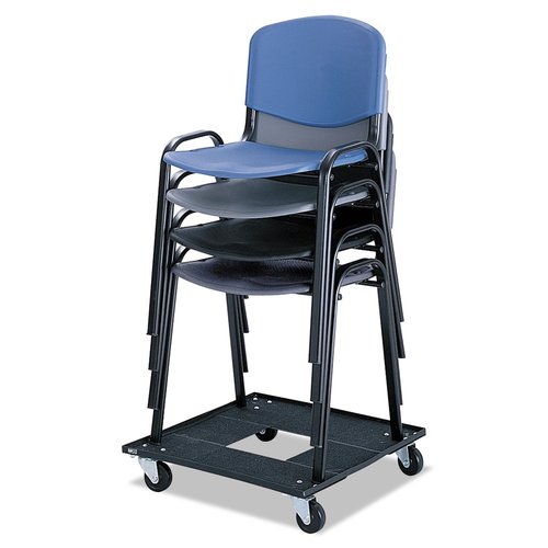 Safco Products 4188 Stack Chair Cart for 4185 Stack Chairs and Visit Chairs, Black