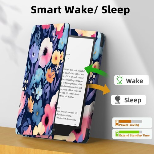 Famavala Slim Foldable Stand Case for 7" inch 2024 with Auto Wake/Sleep, Hand Strap; not fit for Noble Nook (Daisy)