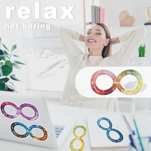 Crtiin 80 Pcs Anxiety Sensory Stickers - Inspirational Quotes for Mental Health Relief | Textured Adhesive Tape