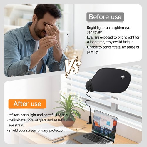 Cubicle Shade | Desk Light Blocker for Overhead Glare - Ideal for Light Sensitive Workers (Standard)