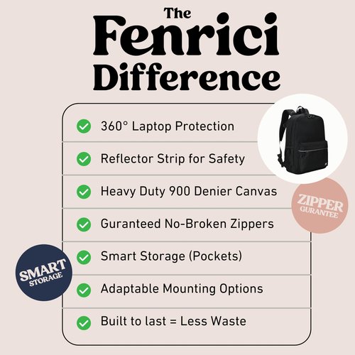 Fenrici Adaptive Backpack for Girls, Boys for All Abilities and Ages; Wheelchair Backpack with Adaptive Design; Perfect for Travel, School, and Everyday Adventure, Black