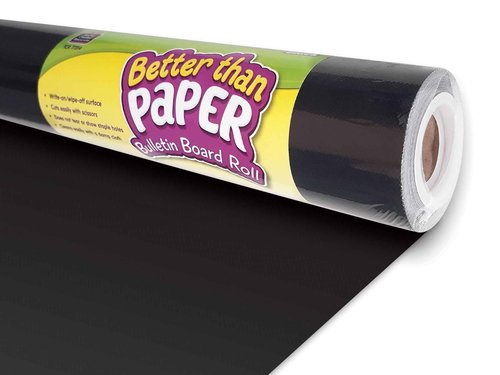 Teal Better Than Paper Bulletin Board Roll & Better Than Paper Bulletin Board Roll, Black - 77314