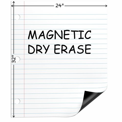 SCRIBBLEDO 24” x 30” Giant Magnetic Notebook Paper For Classroom Elementary Classroom Must Haves for Teachers Elementary Dry Erase Magnetic Lined Paper for Whiteboard Notes Lists and Handwriting