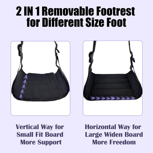 nestery Foot Hammock for Plane Travel, Extended Adjustment Strap Airplane Foot Rest, Airplane Foot Hammock for Travel Accessories, Bamboo Board Support, Easy to Storage